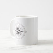 Vintage Kompassrose Kaffeetasse (Vorderseite Links)