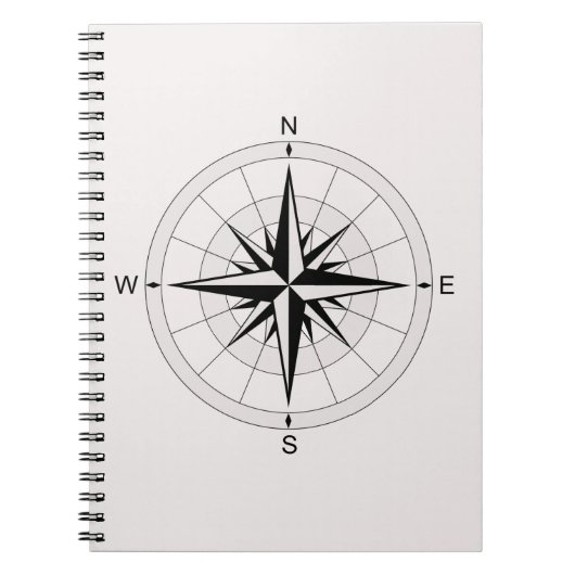 Vintage Kompassrose Notizblock (Vorderseite)