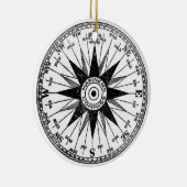 Vintage Kompassverzierung des Seemannes Keramik Ornament (Rechts)