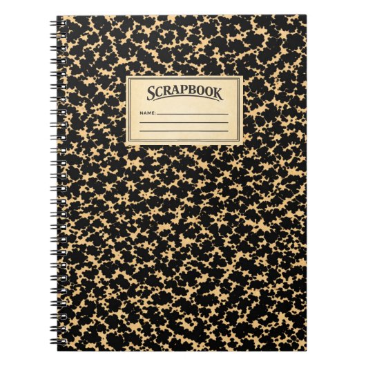 Vintage-Kompositionsbuch Scrapbook  Notizblock (Vorderseite)
