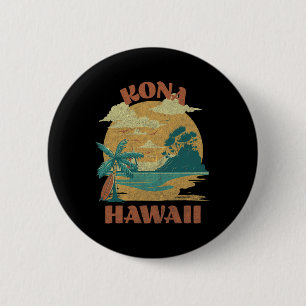 Vintage Kona Strand Hawaii Surfen Hawaiian Surfen Button