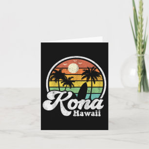 Vintage Kona Strand Hawaii Surfen Hawaiian Surfen Karte