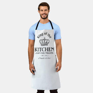 Vintage König der Küche Krone Foodie Dad Männer Schürze