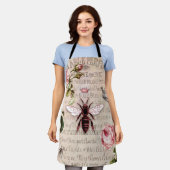 Vintage Königin Bee Ephemera Schürze (Getragen)