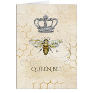 Vintage Königin Bee Honeycomb