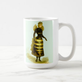 Vintage KÖNIGIN-BIENE oder Hornissen-Frau in Kaffeetasse