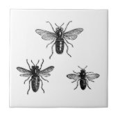 Vintage Königin-Biene u. Fliese (Vorderseite)