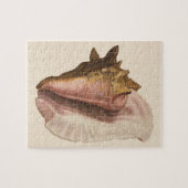 Vintage Königin Conch Seashell Muschel, Meerestier Puzzle (Horizontal)