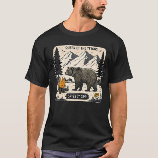 Vintage Königin der Tetons Grizzly Bär 399 Nation T-Shirt
