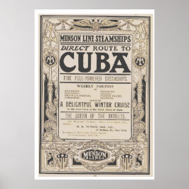 Vintage Königin des Antillen-Reiseplakats Poster