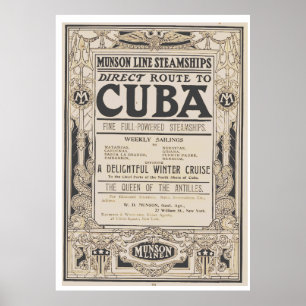 Vintage Königin des Antillen-Reiseplakats Poster