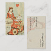 Vintage Königin des Herz-Malens Visitenkarte (Vorne/Hinten)