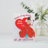 Vintage Königin des Herzens Postkarte (Stehend Vorderseite)