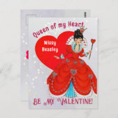 Vintage Königin des Herzens Postkarte (Vorne/Hinten)