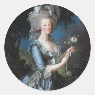 Vintage Königin Marie Antoinette von Frankreich Runder Aufkleber