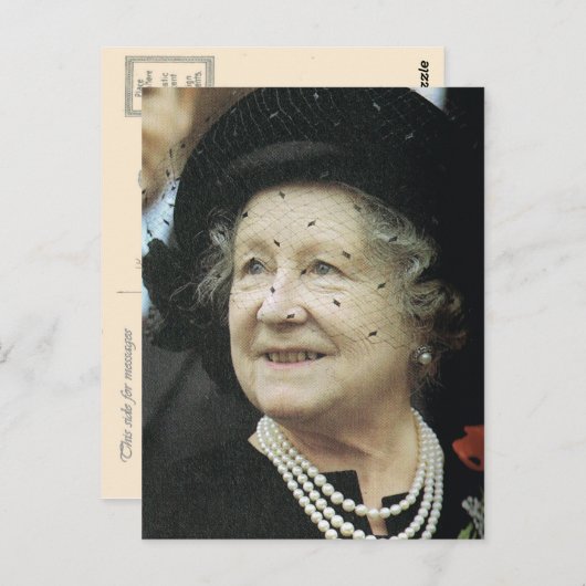 Vintage Königin Postkarte (Vorne/Hinten)
