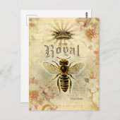 Vintage Königliche Biene Postkarte (Vorne/Hinten)