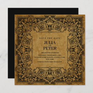 Vintage königliche Einladung im Stil der 80er Jahr