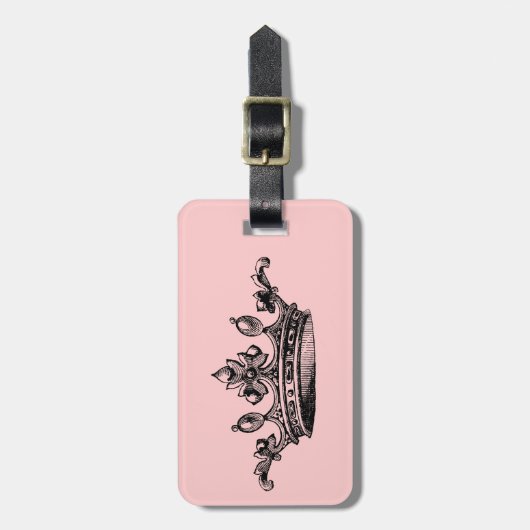 Vintage königliche Krone Gepäckanhänger (Vorderseite vertikal)