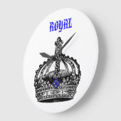 Vintage königliche Krone Große Wanduhr (Winkel)