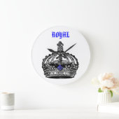 Vintage königliche Krone Große Wanduhr (Zuhause)