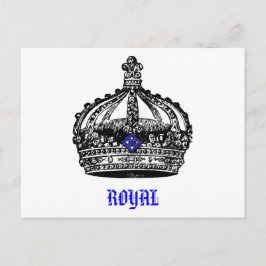 Vintage königliche Krone Postkarte