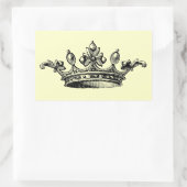 Vintage königliche Krone Rechteckiger Aufkleber (Tasche)