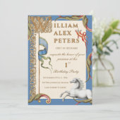 Vintage königliche mittelalterliche Einladung zum (Stehend Vorderseite)