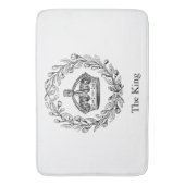 Vintage Königskrone und Laurel Kraut Badematte (Vorderseite Vertikal)