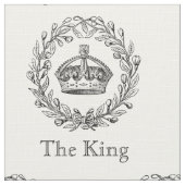 Vintage Königskrone und Laurel Kraut Stoff (Nahaufnahme)