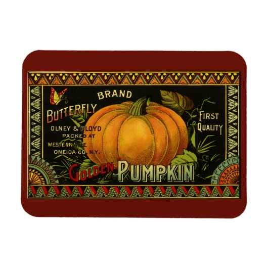 Vintage können Kunst etikettieren, Schmetterling K Magnet (Horizontal)