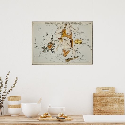 Vintage Konstellation Poster (Küche)