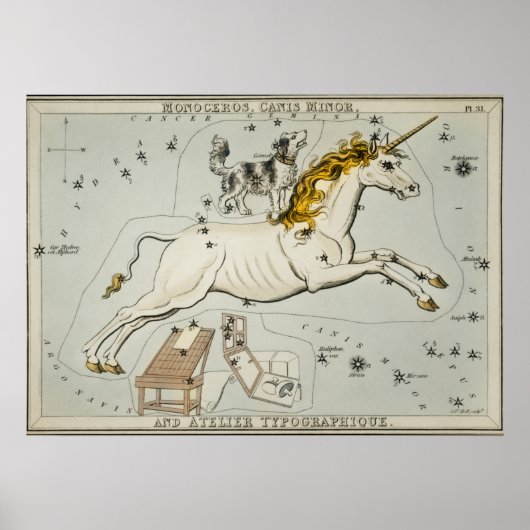 Vintage Konstellation Poster (Vorne)