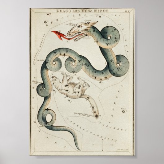 Vintage Konstellation Poster (Vorne)
