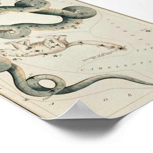 Vintage Konstellation Poster (Ecke)