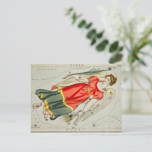 Vintage Konstellation Postkarte (Stehend Vorderseite)