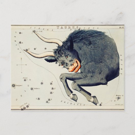 Vintage Konstellation Postkarte (Vorderseite)