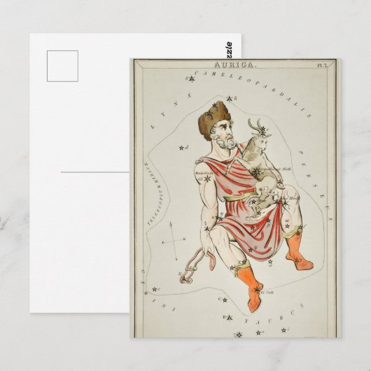 Vintage Konstellation Postkarte (Vorne/Hinten)