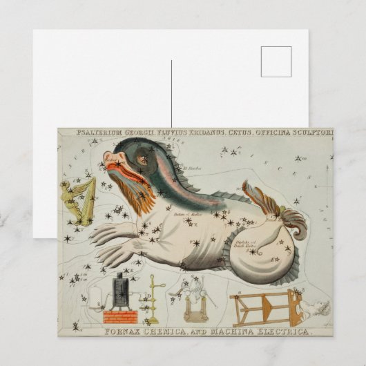 Vintage Konstellation Postkarte (Vorne/Hinten)