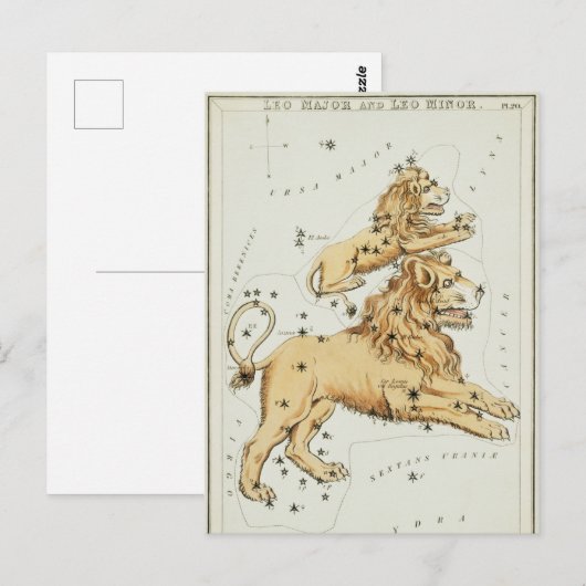 Vintage Konstellation Postkarte (Vorne/Hinten)