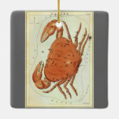 Vintage Konstellation von Krebserkrankungen, Urani Keramikornament (Rückseite)