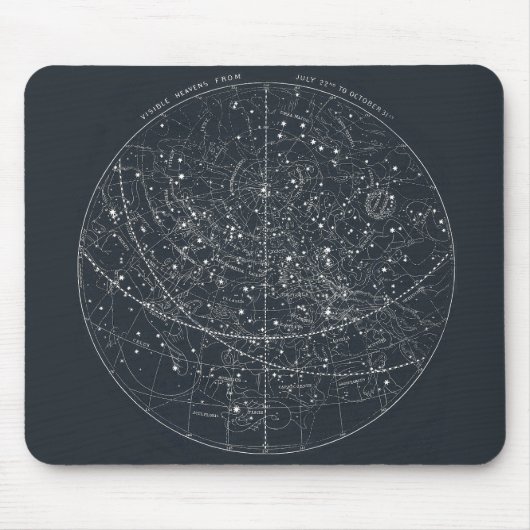Vintage Konstellations-Karte Mousepad (Vorne)
