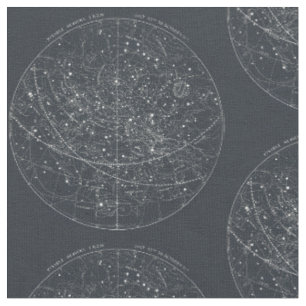 Vintage Konstellations-Karte Stoff