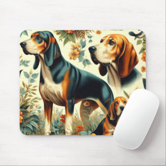 Vintage Kontonhunde Nahtlose Malerei Mousepad