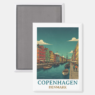 Vintage Kopenhagen Dänemark Historische Architektu Magnet
