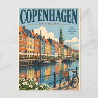 Vintage Kopenhagen Dänemark Postkarte