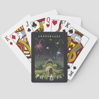 Vintage-Kopenhagen-Illustration-Reiseposter Spielkarten