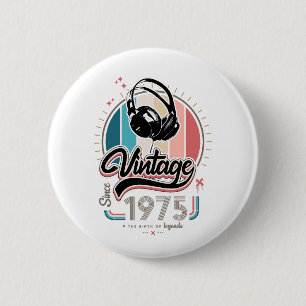Vintage Kopfhörer seit 1975 Button