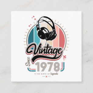 Vintage-Kopfhörer seit 1978 Begleitkarte