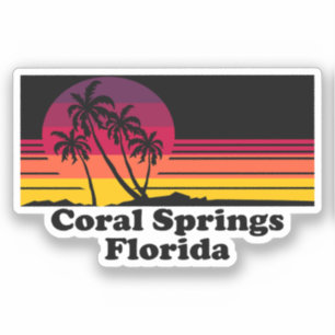 Vintage Korallenquellen Florida Aufkleber